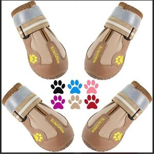 Dog Shoes-Large Dogs, Medium Dog Boots Khaki Size 2: 1.9''x2.4''(W*L) (Pack of 4